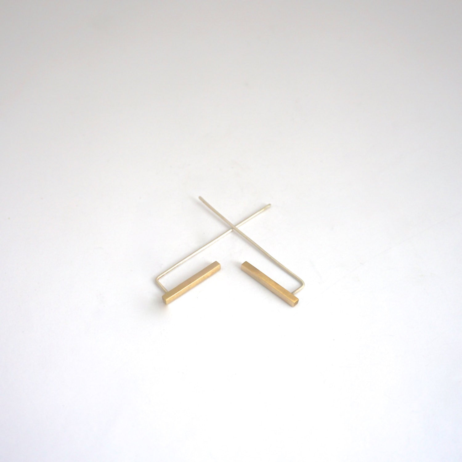 Contemporary Designed Hand-Crafted Bar Dangle Earring Threaders - 0146 - Virginia Wynne Designs