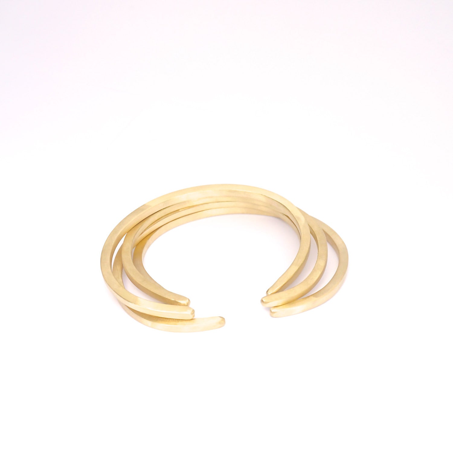 Contemporary Stylish Hand-Made Thick Square Bangle Cuff Bracelet - 0174 - Virginia Wynne Designs