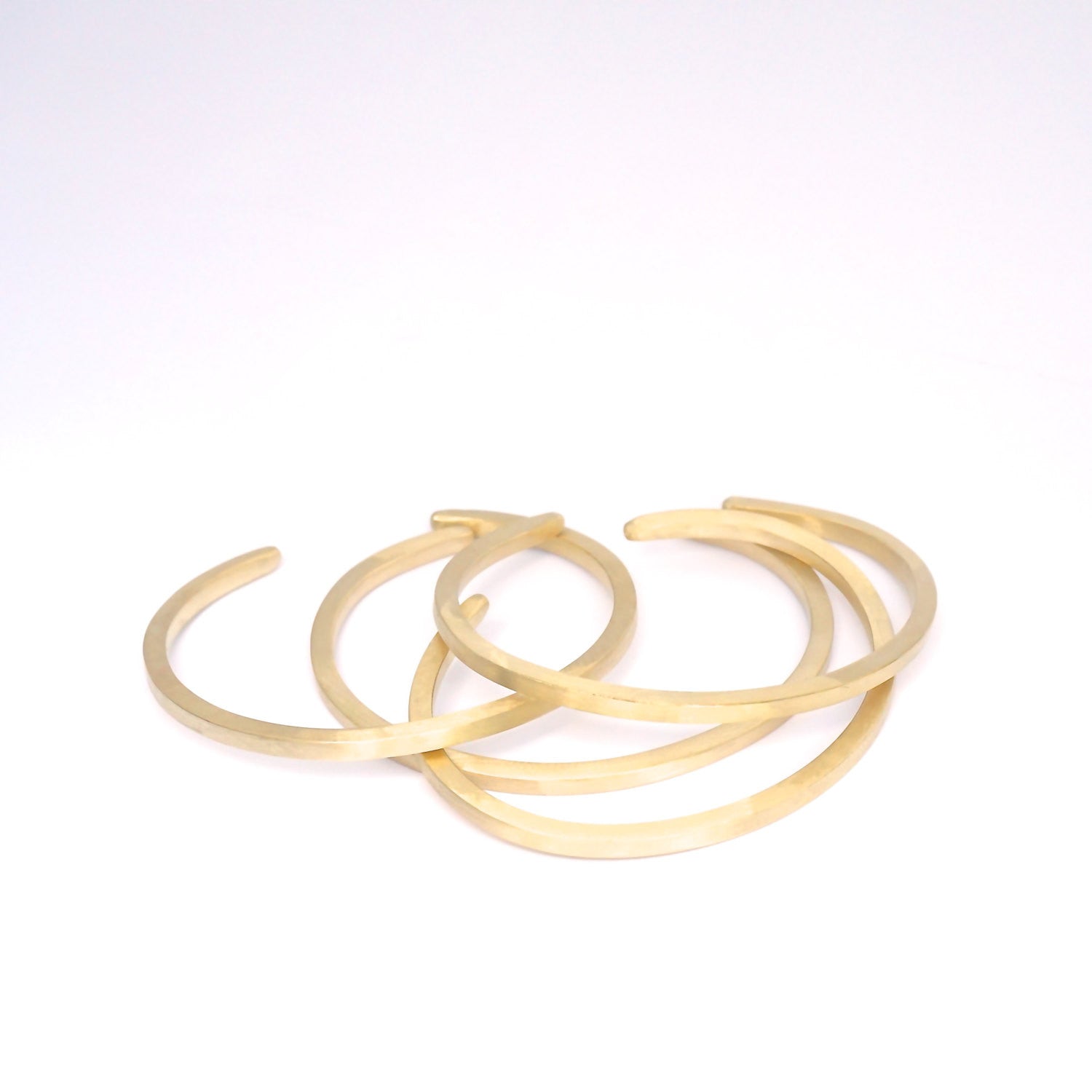 Contemporary Stylish Hand-Made Thick Square Bangle Cuff Bracelet - 0174 - Virginia Wynne Designs