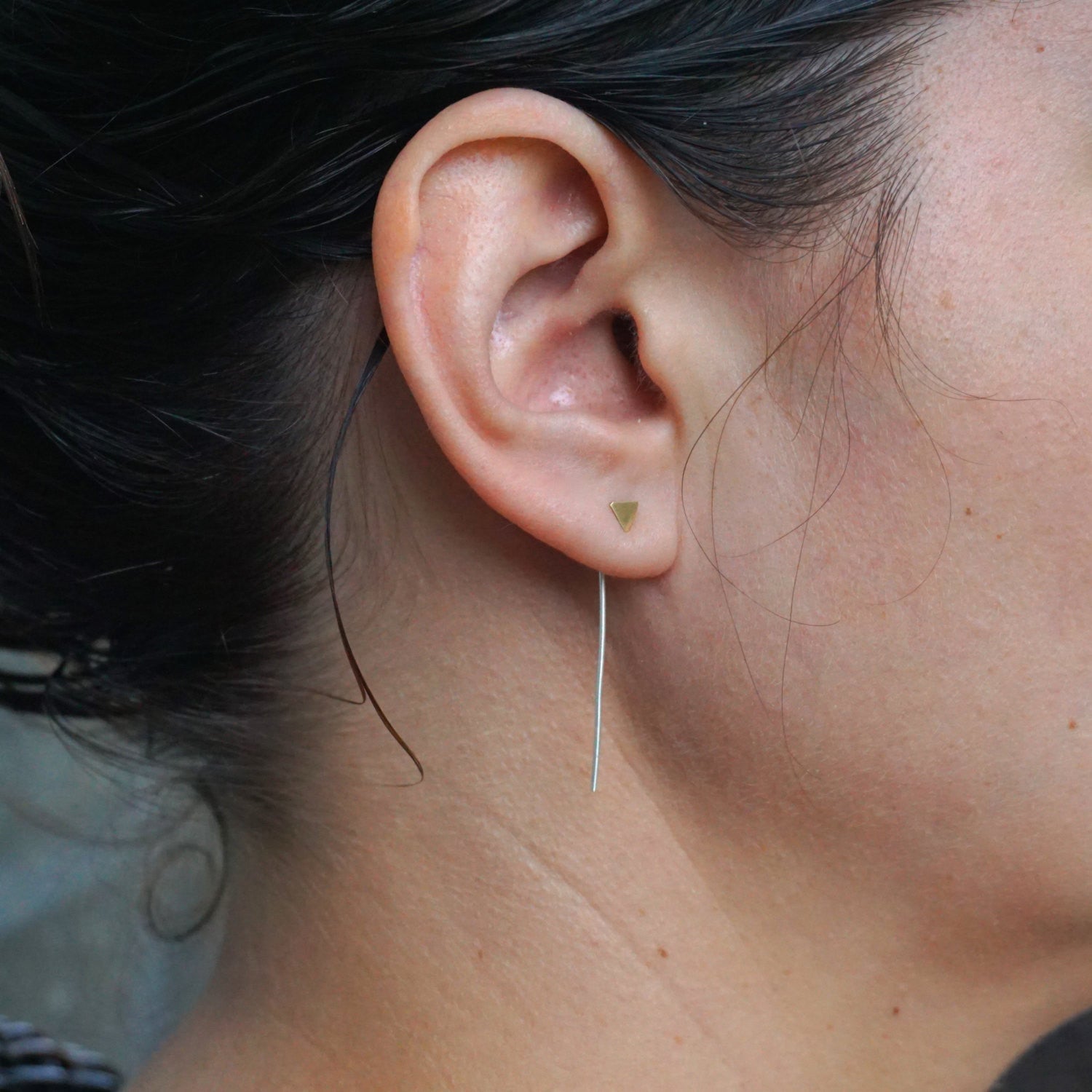 Chic Affordable Hand-Made Triangle Threader Earrings - 0148 - Virginia Wynne Designs