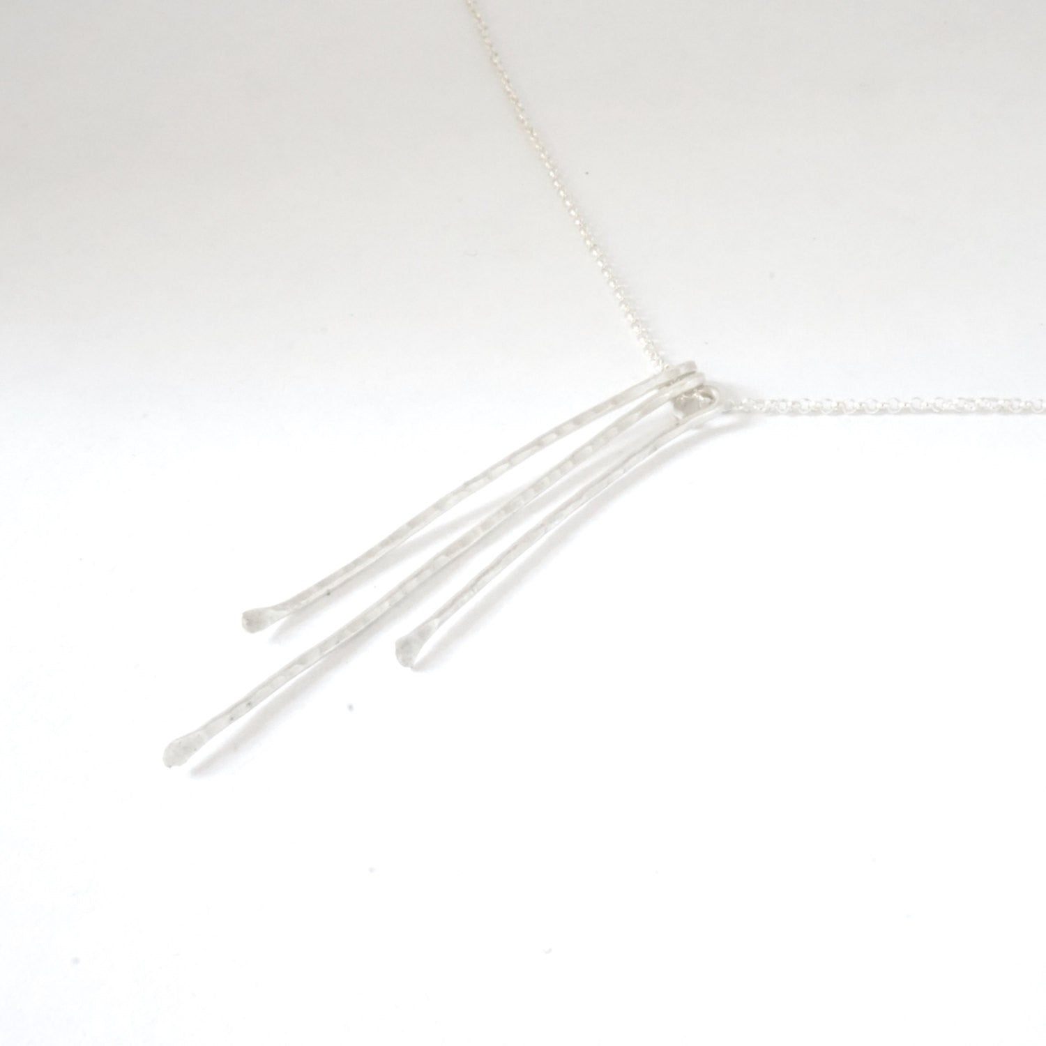 Stylish, Contemporary Hand-Made Hammered Pendant Necklace - 0153 - Virginia Wynne Designs