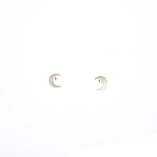 Contemporary Boho Classics - Hand-Made Cresent Moon Studs - 0154 - Virginia Wynne Designs