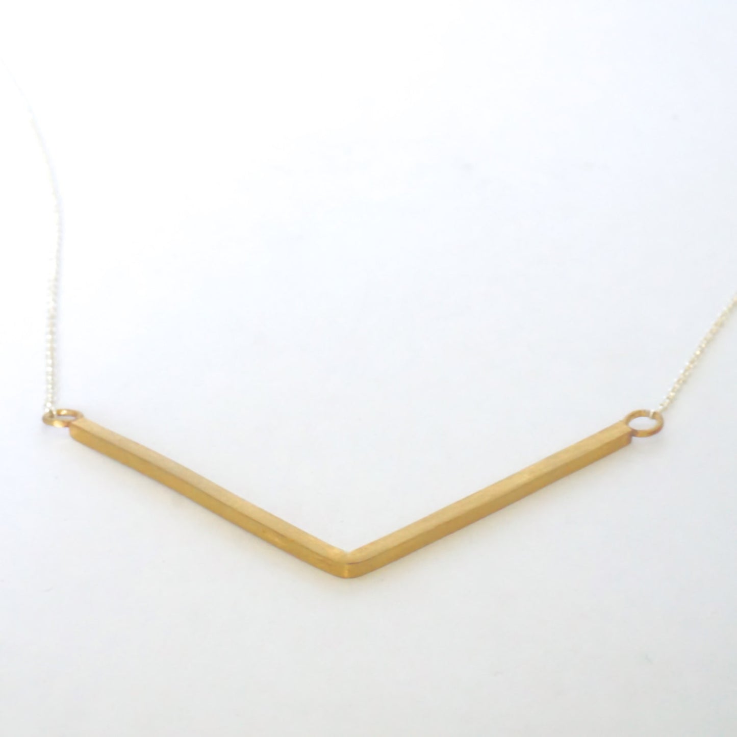 Elegant and Affordable Hand-Made "V" Chevron Necklace - 0156 - Virginia Wynne Designs
