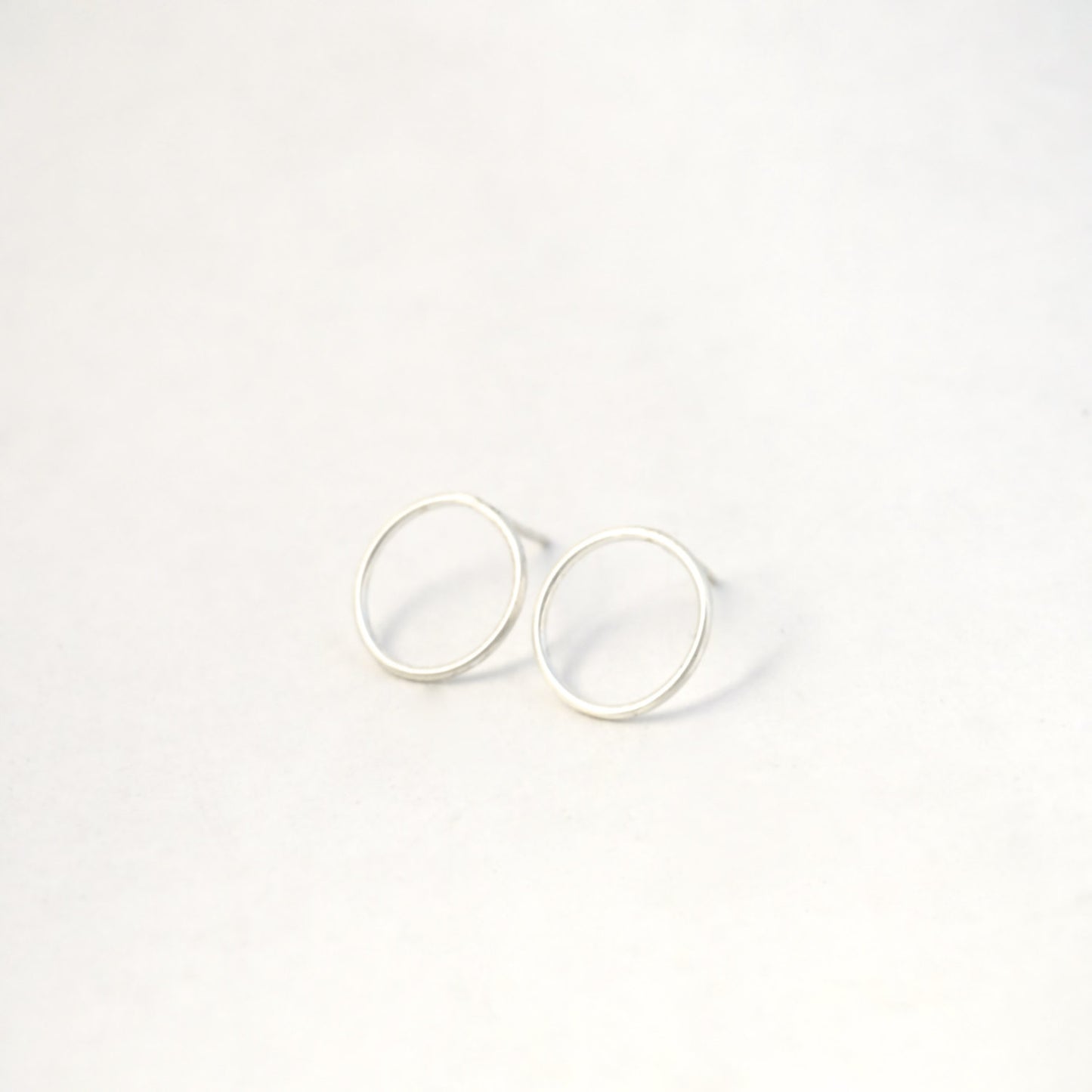 Simple, Elegant and Well Designed Hand-Made Thin Large Circle Studs - 0162 - Virginia Wynne Designs