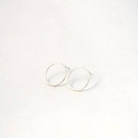 Simple, Elegant and Well Designed Hand-Made Thin Large Circle Studs - 0162 - Virginia Wynne Designs