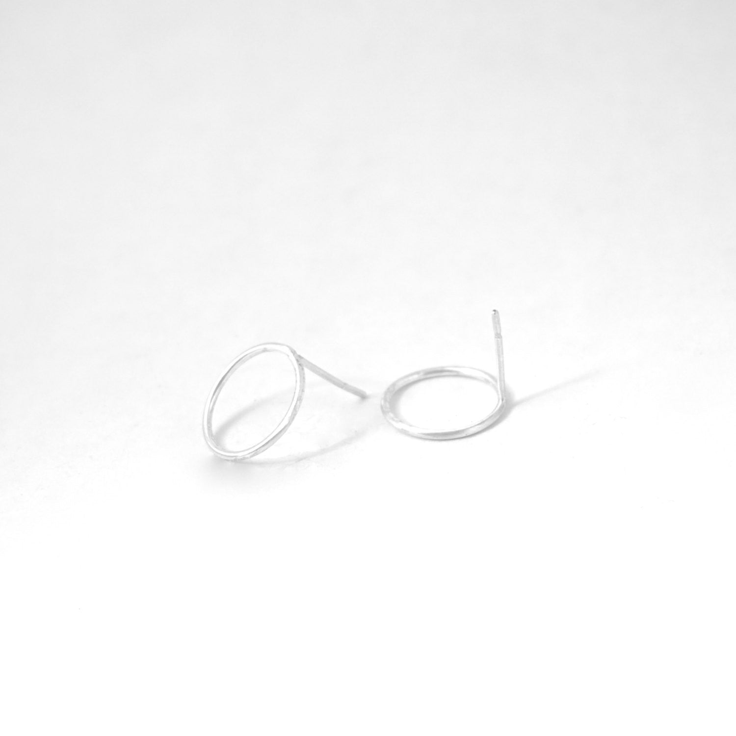 Simple, Elegant and Well Designed Hand-Made Thin Large Circle Studs - 0162 - Virginia Wynne Designs