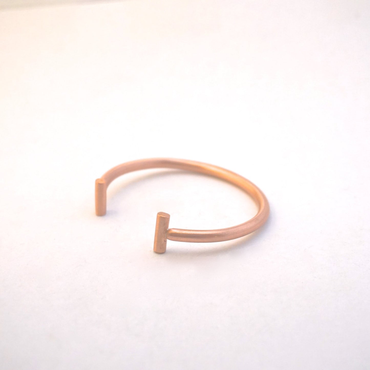 Chic Simplicity Is The Hallmark Of This Hand-Crafted Hammered Heavy Plain Cuff Bracelet - 0165 - Virginia Wynne Designs