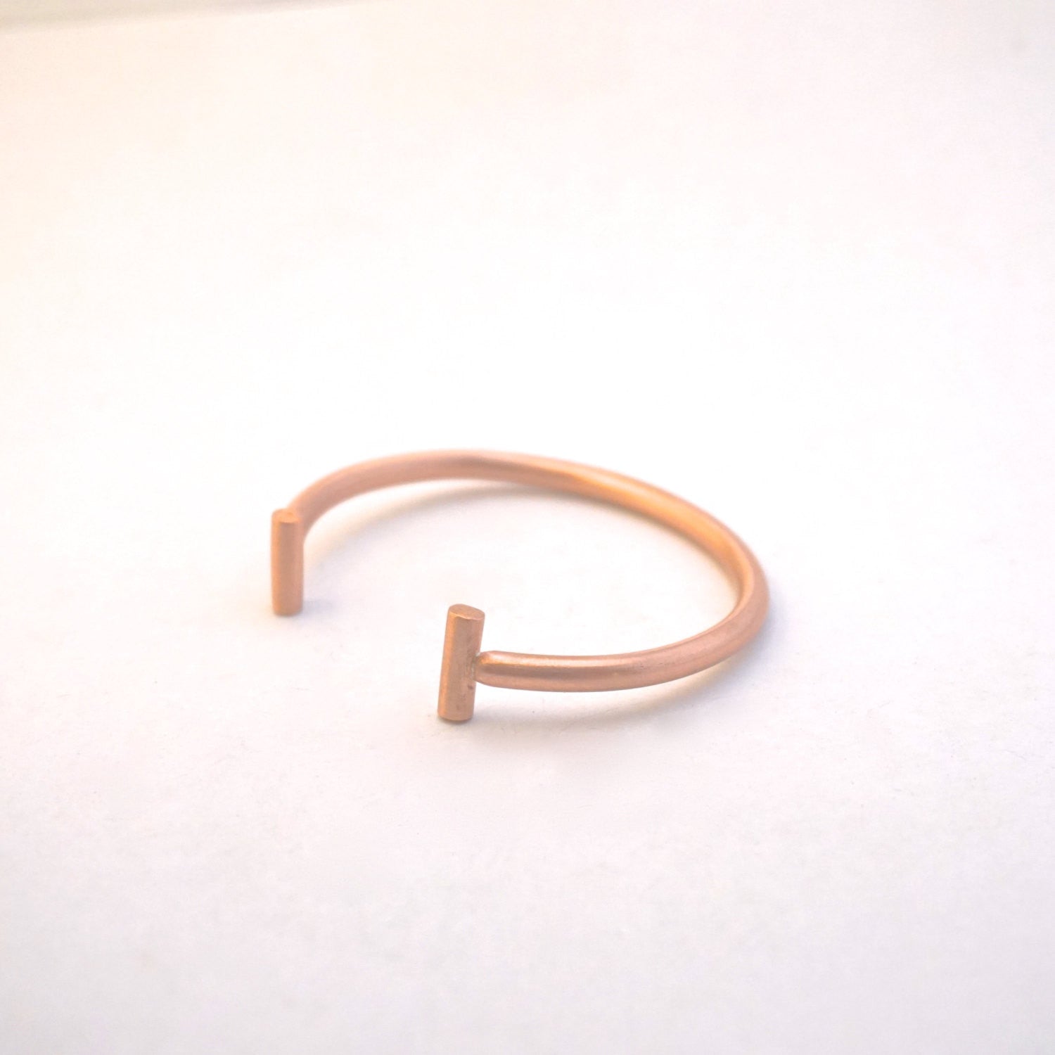 Chic Simplicity Is The Hallmark Of This Hand-Crafted Hammered Heavy Plain Cuff Bracelet  - 0165 - Virginia Wynne Designs