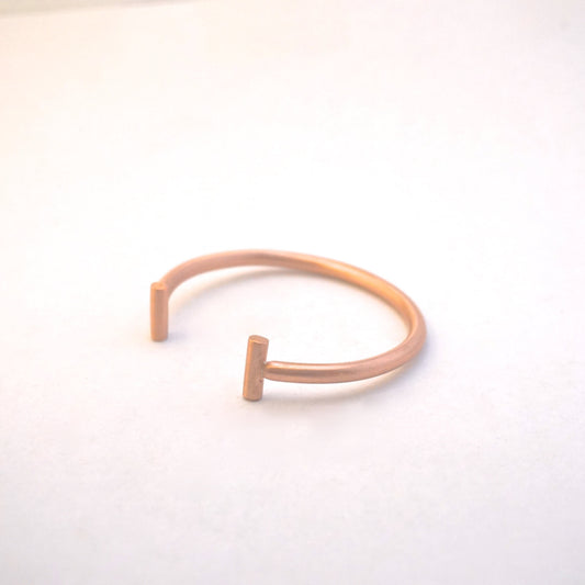 Chic Simplicity Is The Hallmark Of This Hand-Crafted Hammered Heavy Plain Cuff Bracelet  - 0165 - Virginia Wynne Designs