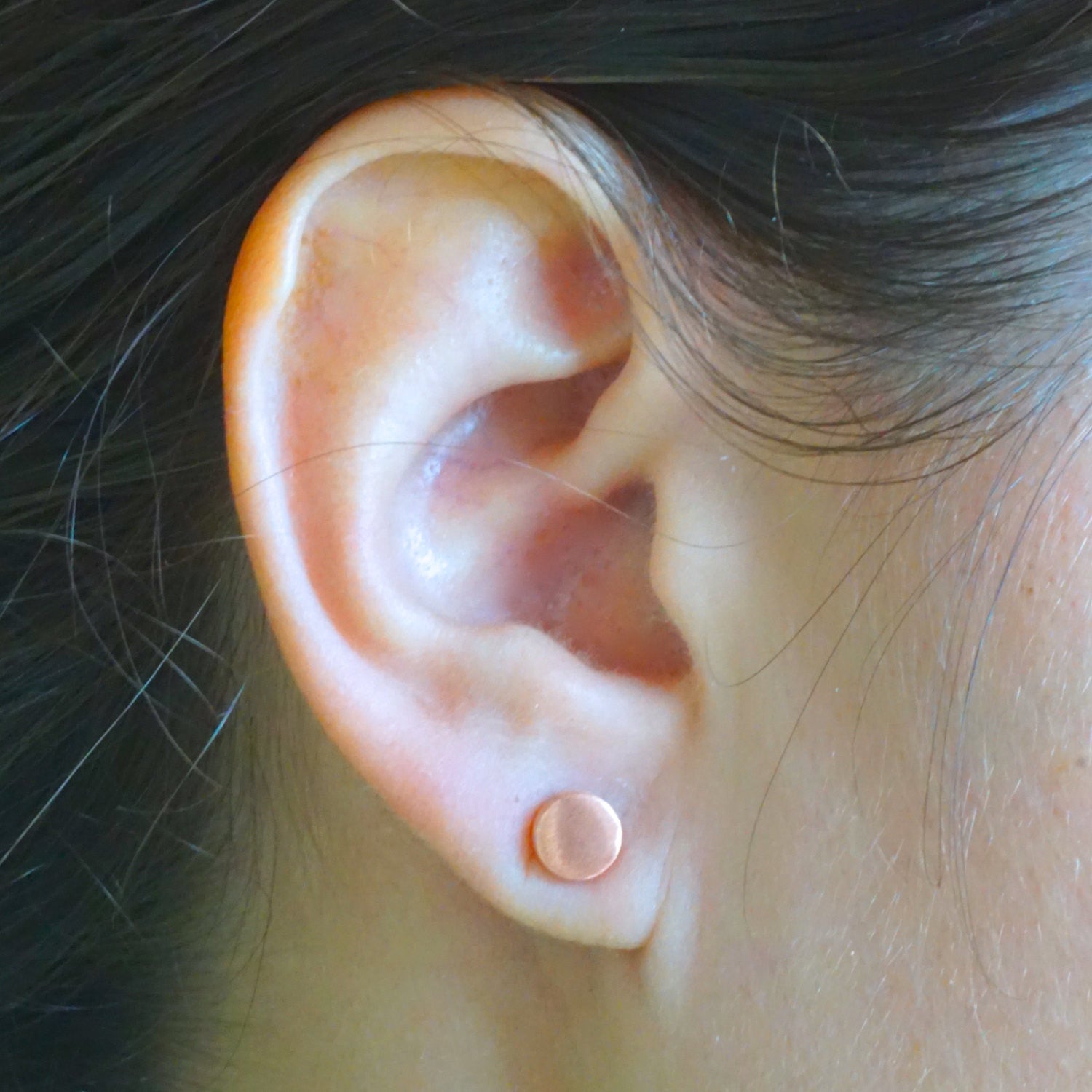 Chic Styled Set of Three Hand-Made Circle Dot Stud Earrings - 0167 - Virginia Wynne Designs