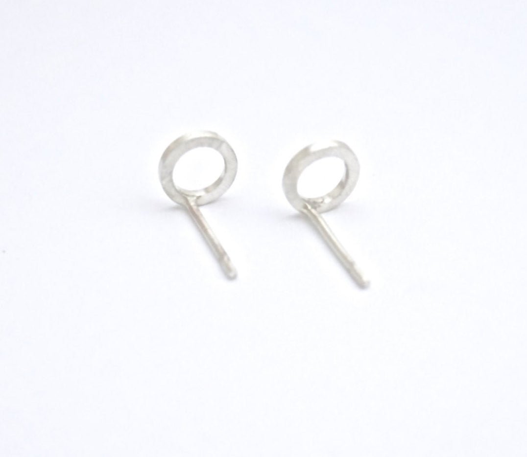 Sophisticated Hand-Made Open Circle Stud Earrings - 0183 - Virginia Wynne Designs
