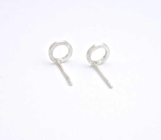Sophisticated Hand-Made Open Circle Stud Earrings - 0183 - Virginia Wynne Designs