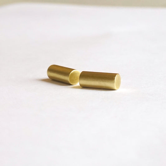 A Contemporary Classic - Hand-Made Solid Round Bar Stud Earrings - 0163 - Virginia Wynne Designs