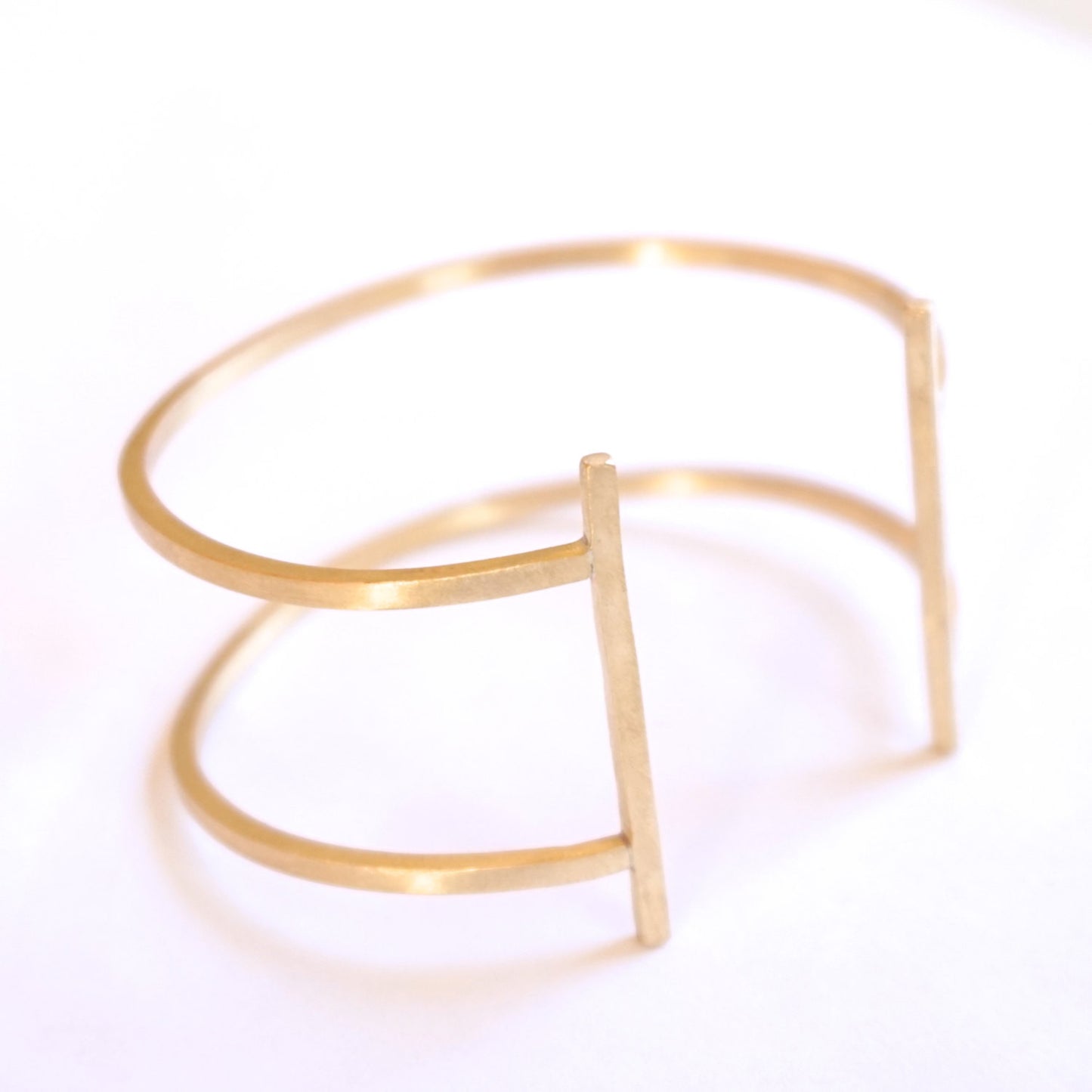 Unique and Beautiful Double T Square Hand-Made Cuff Bracelet - 0177 - Virginia Wynne Designs