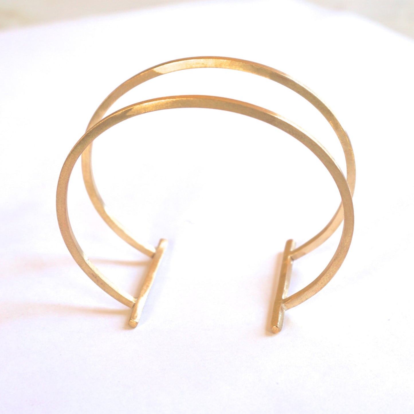 Unique and Beautiful Double T Square Hand-Made Cuff Bracelet - 0177 - Virginia Wynne Designs