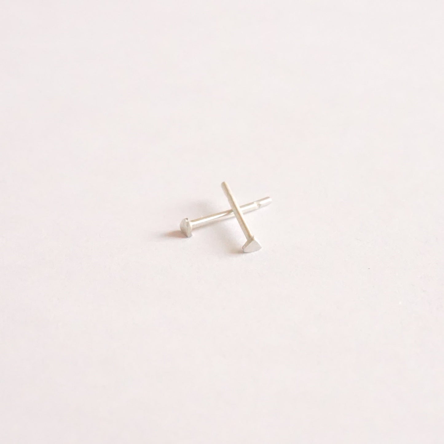 Timeless Hand-Made Sterling Silver or 14K Gold Triangle Stud Earrings - 0200 - Virginia Wynne Designs