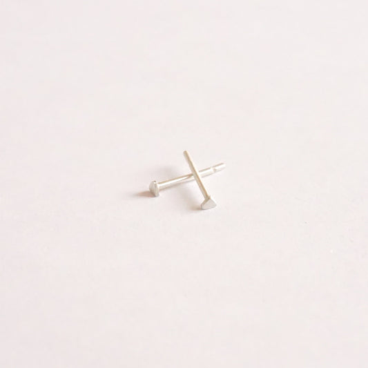 Timeless Hand-Made Sterling Silver or 14K Gold Triangle Stud Earrings - 0200 - Virginia Wynne Designs