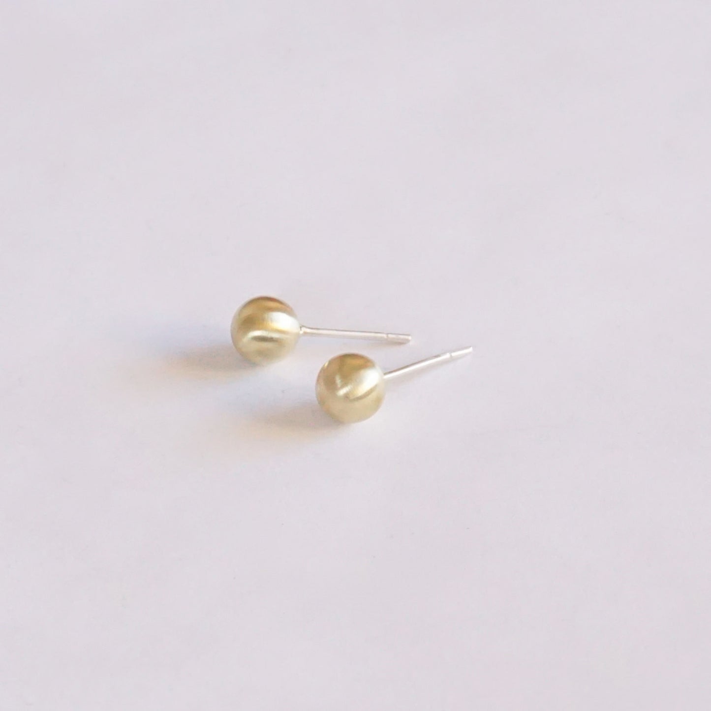 Well Designed, Sophisticated, Hand-Crafted Solid Brass Ball Stud Earrings - 0201 - Virginia Wynne Designs