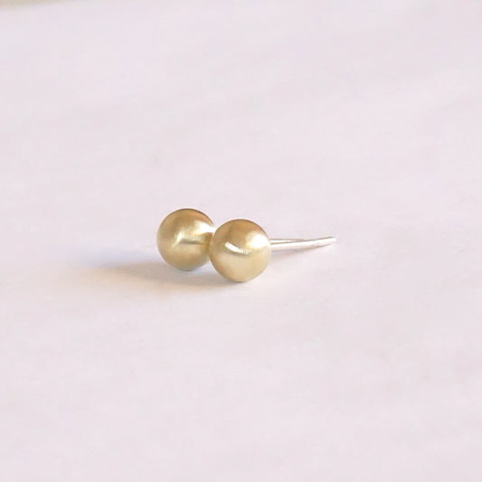 Well Designed, Sophisticated, Hand-Crafted Solid Brass Ball Stud Earrings - 0201 - Virginia Wynne Designs