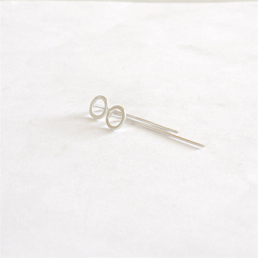 Sophisticated and Tasteful, Hand-Crafted Open Circle Threader Earring - 0214 - Virginia Wynne Designs