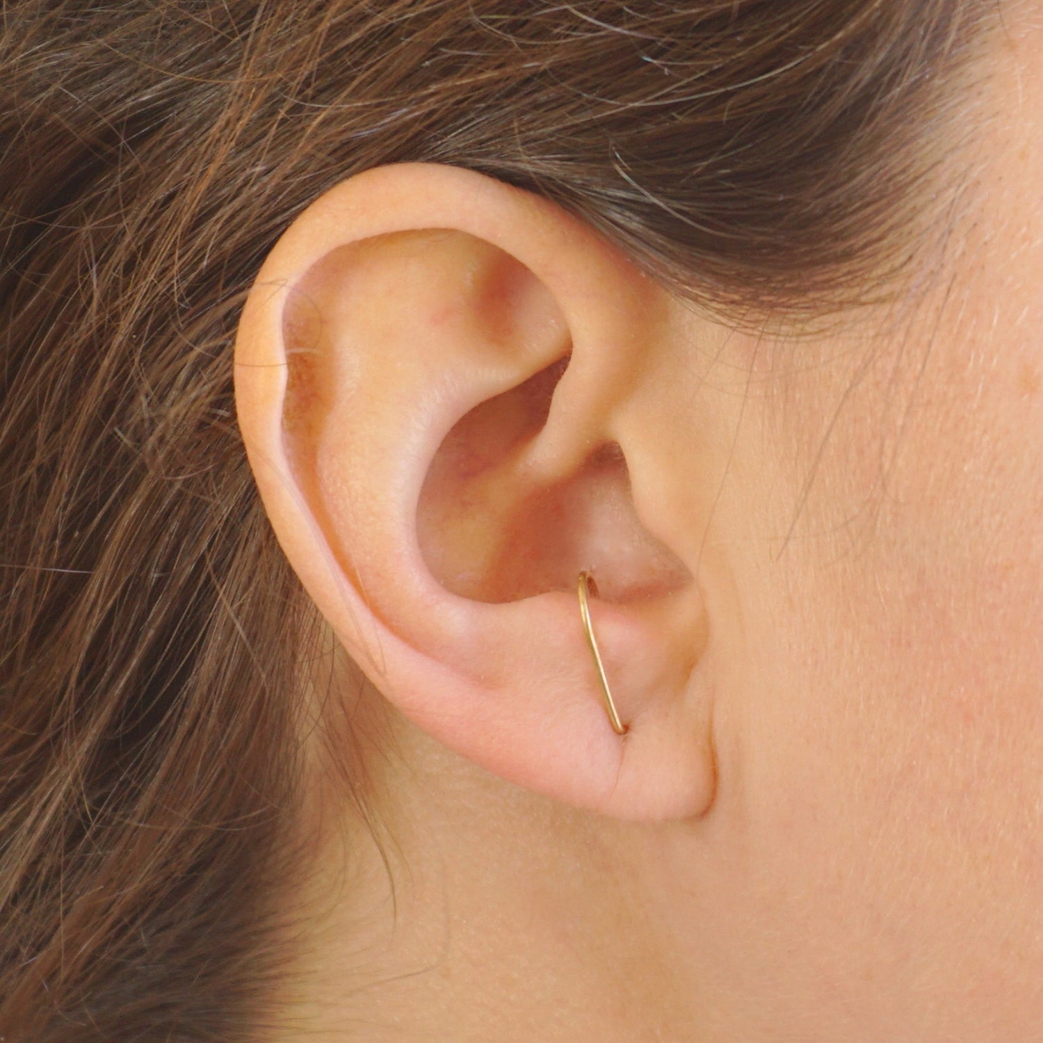 Modern and Minimalist Thin Rounded Suspender Stud Earrings - 0212 - Virginia Wynne Designs