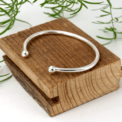 Torque Cuff Bracelet: Stylish Brass or Sterling Silver Jewelry 0198