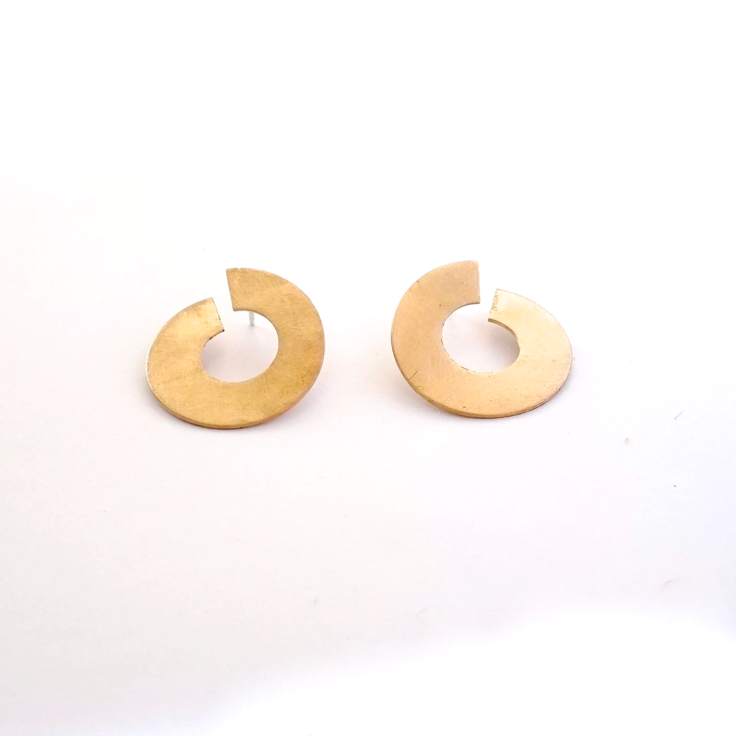 Tribal Circle Stud Earrings Solid Sterling Silver Pair stud earring Falls trend gold Colored Brass Statement Dangle minimal 0302