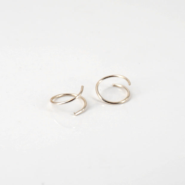 Mini 11mm Hoop Earrings | Minimalist Design | Stainless Steel | Gold | Platinum | Matte & Polished 0373