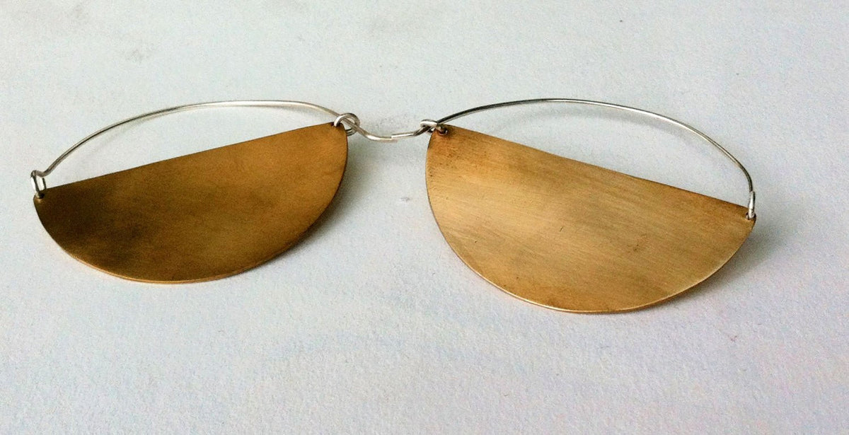 Hand-Made and Stylish - Half-Circle Crecent Hoop Earring - 0081 - Virginia Wynne Designs