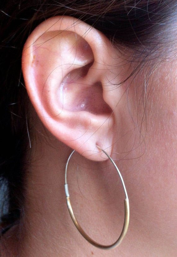 Classically Designed, Simple, Hand-Made Lightweight Large Hoop Earrings - 0056 - Virginia Wynne Designs