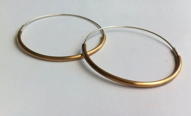 Classically Designed, Simple, Hand-Made Lightweight Large Hoop Earrings - 0056 - Virginia Wynne Designs