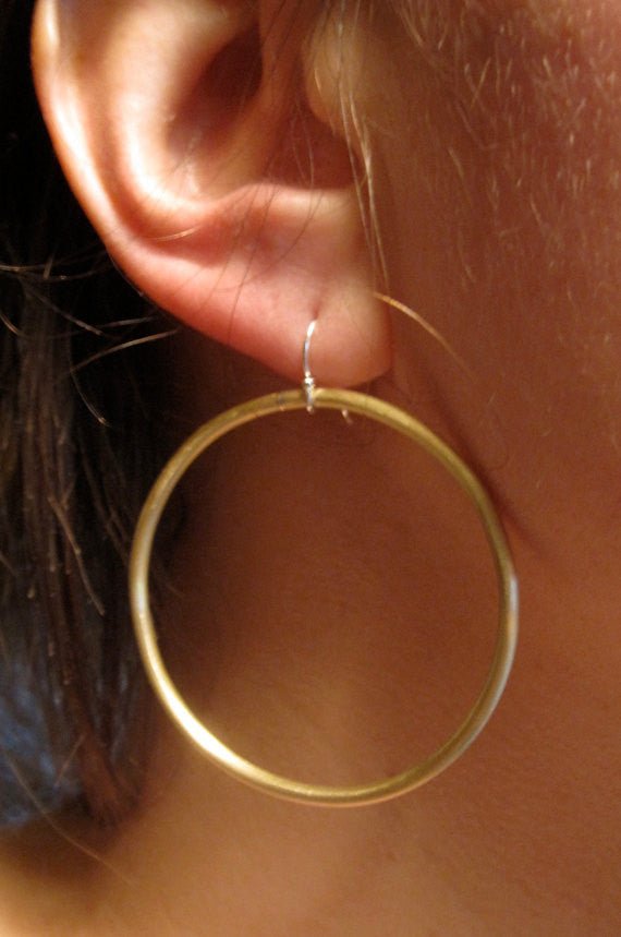 Classic and Elegant Open Handmade Hoop Earrings in Different Sizes - 0074 - Virginia Wynne Designs