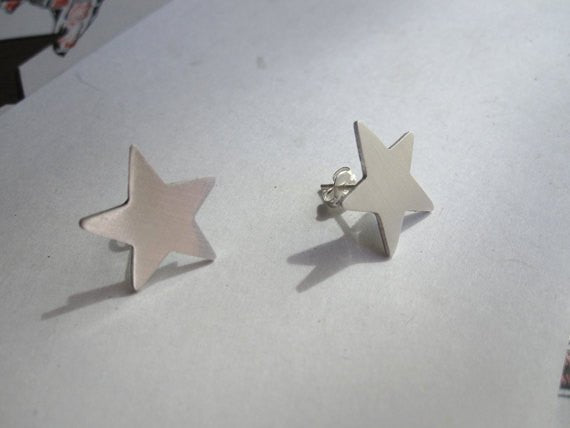 Boho Chic Hand-Crafted Star Stud Earrings - 0046 - Virginia Wynne Designs