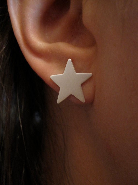 Boho Chic Hand-Crafted Star Stud Earrings - 0046 - Virginia Wynne Designs