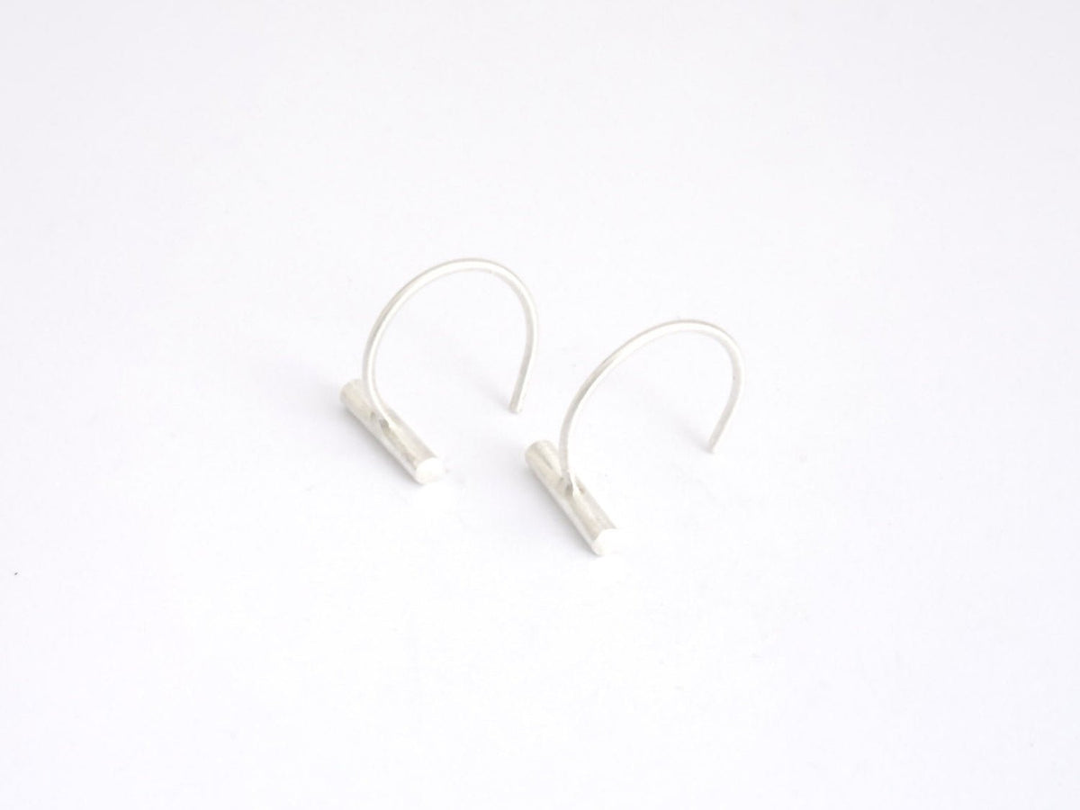 Chic Modern Hand-Crafted Bar Ear Hugging Hoops - 0140 - Virginia Wynne Designs