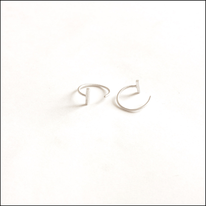Staple Bar Hugging Hoops Sterling Silver Hug Earrings Ear Hugger Hoops Minimalist Fashion Jewelry Hand Made Gift Simple hoops 0238