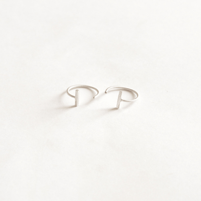 Staple Bar Hugging Hoops Sterling Silver Hug Earrings Ear Hugger Hoops Minimalist Fashion Jewelry Hand Made Gift Simple hoops 0238