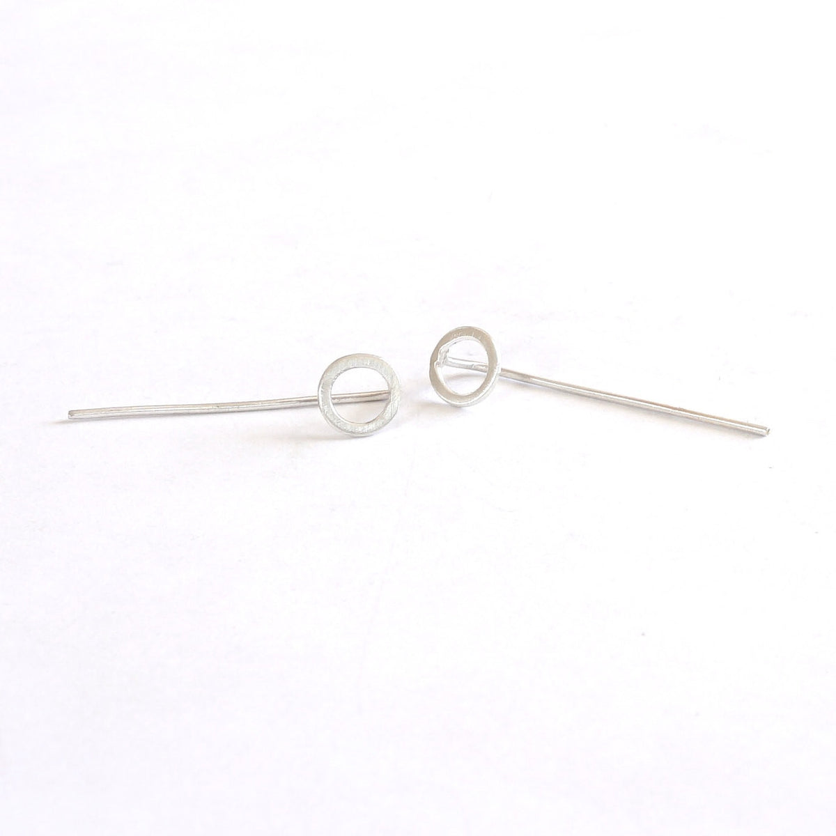 Sophisticated and Tasteful, Hand-Crafted Open Circle Threader Earring - 0214 - Virginia Wynne Designs
