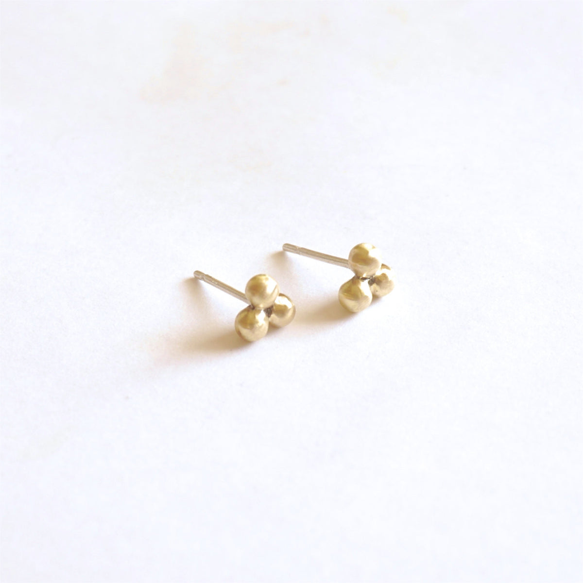 Understated and Stylish Hand-Made Three Ball Stud Earrings  - 0243 - Virginia Wynne Designs