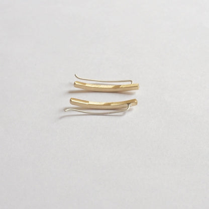 Minimalistic Distinctive Hand-Made Square Ear Climbers - 0245 - Virginia Wynne Designs