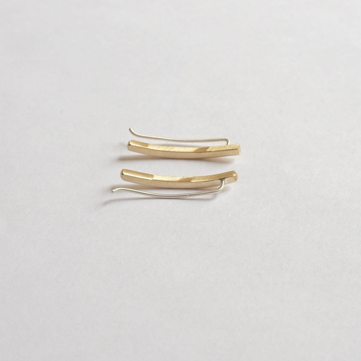 Minimalistic Distinctive Hand-Made Square Ear Climbers - 0245 - Virginia Wynne Designs