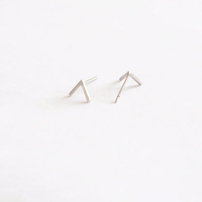 Classic and Stylish - Hand-Crafted  V Stud Earrings - 0257 - Virginia Wynne Designs