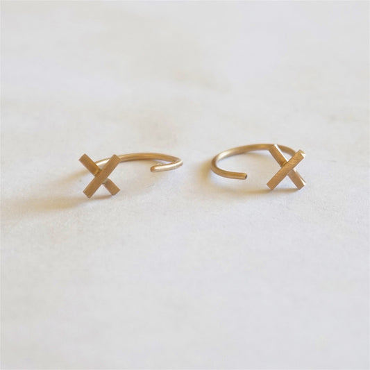 Hand-Made Modern Chic X Staple, Ear Hugging Hoops -  0269 - Virginia Wynne Designs