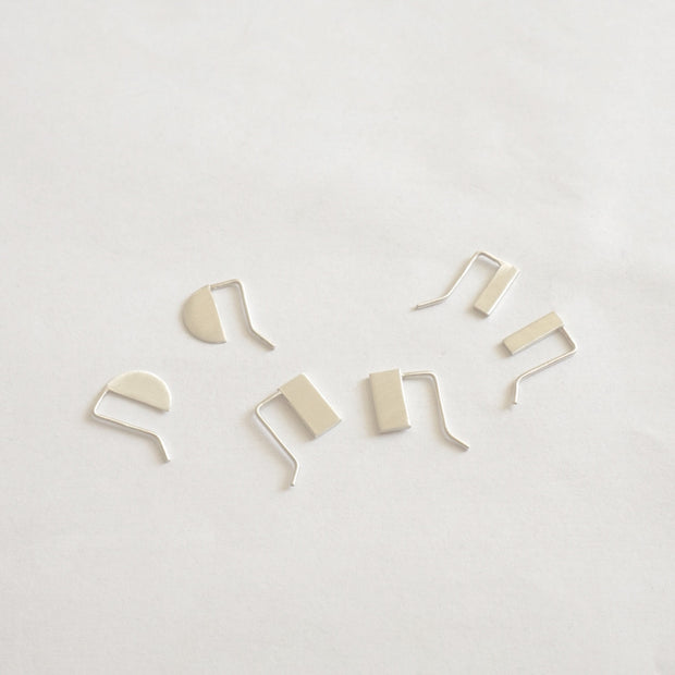 Modern Minimalist Designed Hand-Made Geometric Studs Come as a Set or Individually  - 0265 - Virginia Wynne Designs