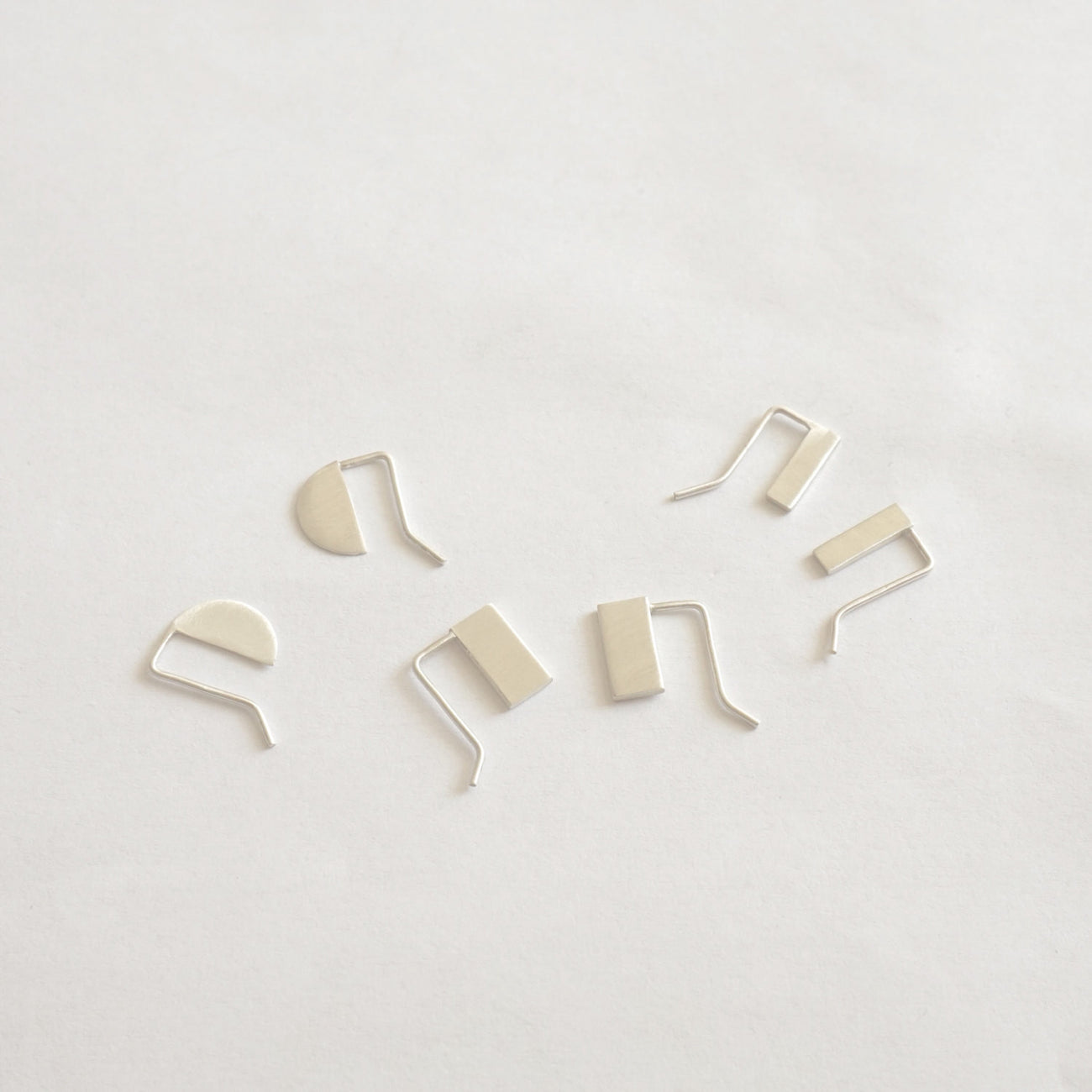 Modern Minimalist Designed Hand-Made Geometric Studs Come as a Set or Individually  - 0265 - Virginia Wynne Designs