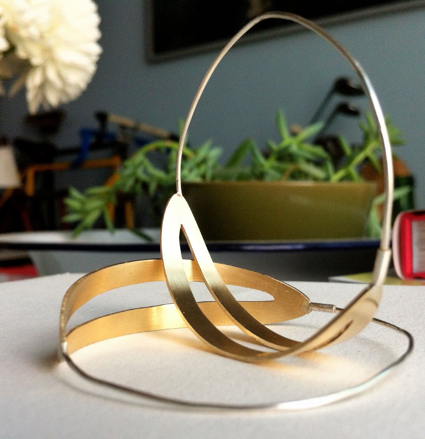 Sophisticated, Classic, Hand-Made  Hoop Earrings with Center Cut-Out - 0028 - Virginia Wynne Designs