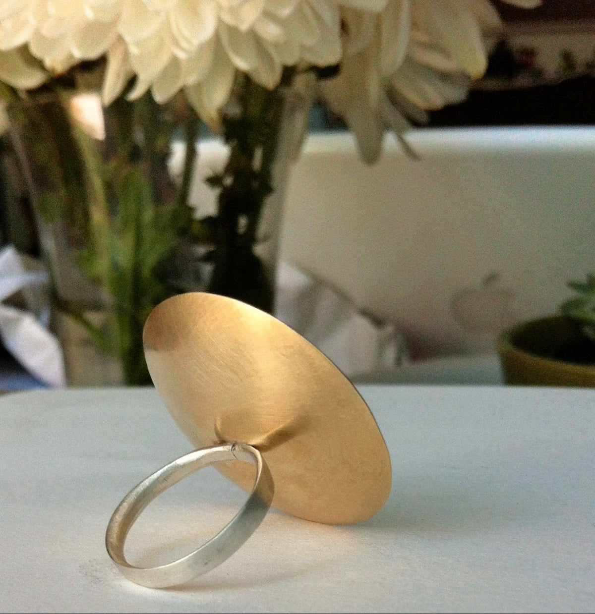 A Unique Stand-Out - Hand-Made Large Dome Ring - 0088 - Virginia Wynne Designs