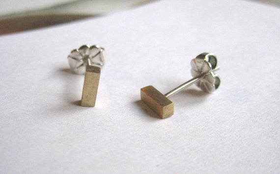Handmade Square Bar Stud Earrings Will Accentuate Your Fashion Style! - 0024 - Virginia Wynne Designs