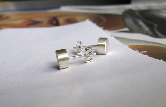 Classic Elegance With These Hand-Made Simple, Round Solid Sterling Silver Stud Earrings - 0048 - Virginia Wynne Designs
