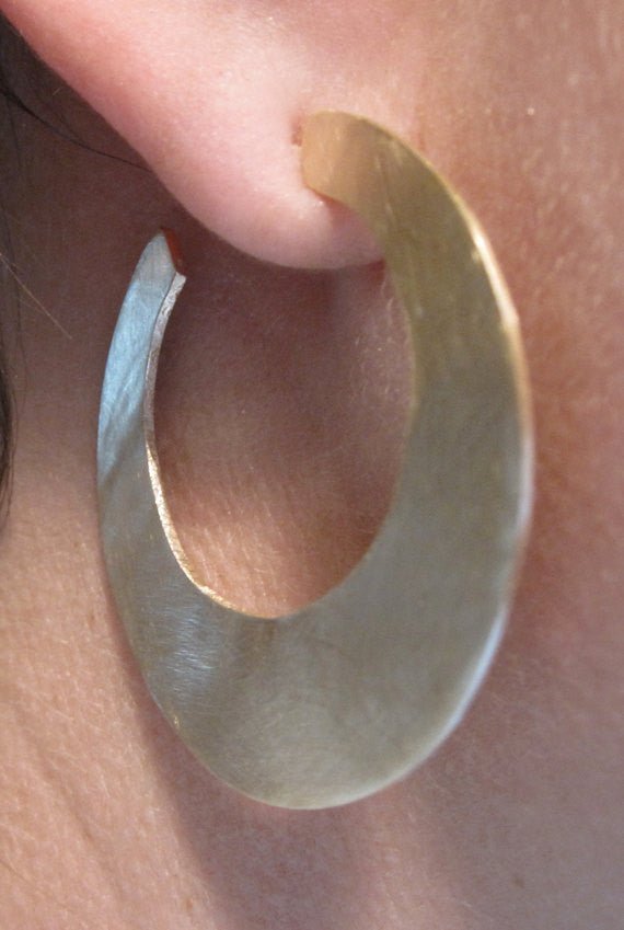 Modern Open Hoop Earrings - 0054 - Virginia Wynne Designs